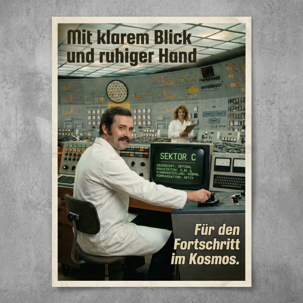 Mit klarem Blick und ruhiger Hand. Din A3 Plakat