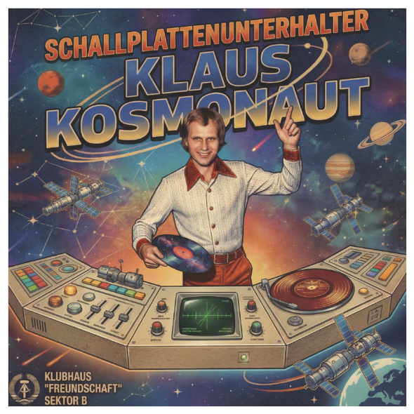 Aufkleber 5x Klaus Kosmonaut