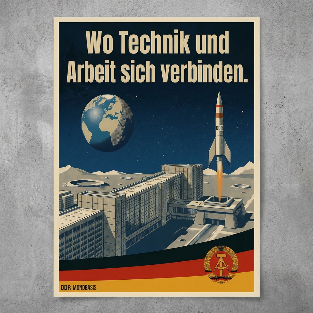 Wo Technik und Arbeit sich verbinden. Din A3 Plakat