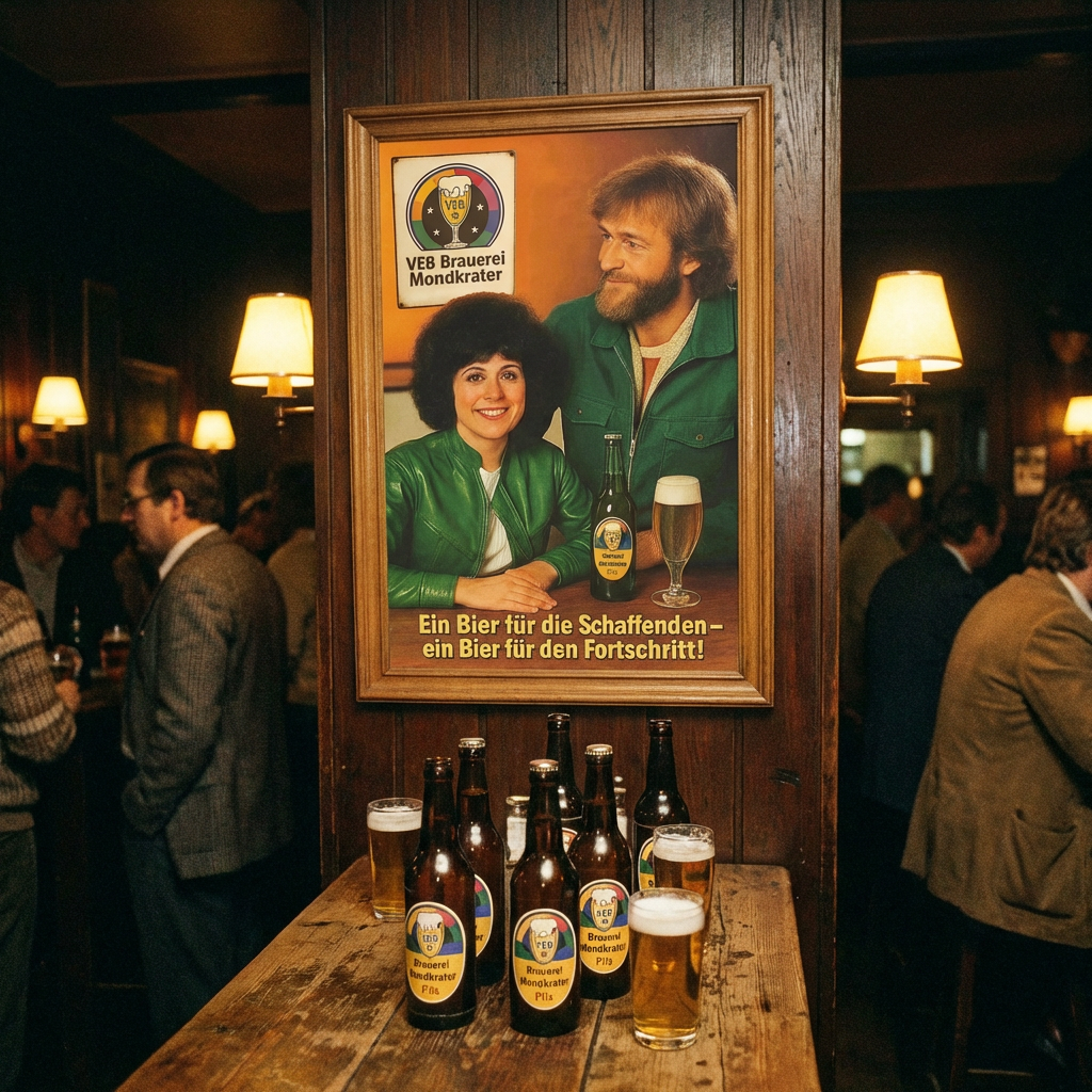 VEB Brauerei Mondkrater DDR Mondbasis Din A3 Poster