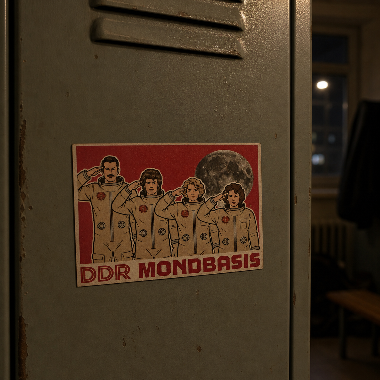 Magnetkarte DDR Mondbasis